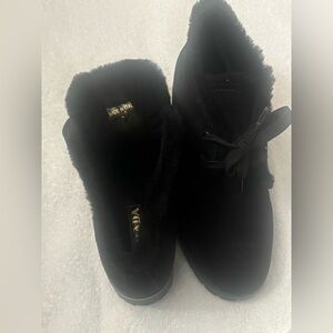 Prada Black Fur-Trimmed Women's Shoes